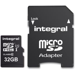 CARTE MEMOIRE MICRO SD 32GB INTEGRAL PLUS ADAPTEUR20-204-A02